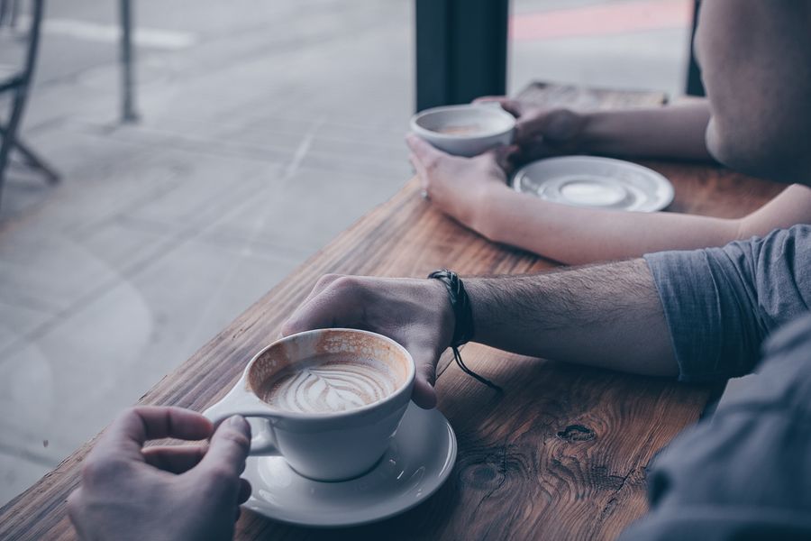 Coffee cups on a table
